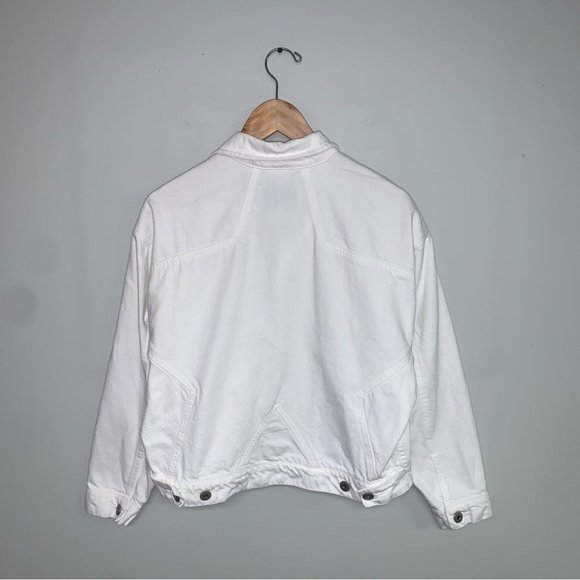 Pistola‎ “Icebreaker” Jean Jacket White  Denim Button Down Women’s Size Small - Picture 4 of 7